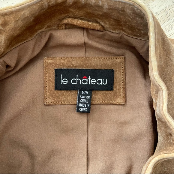 Vintage Le Chateau Y2K 70s Style Suede Leather Jacket Women’s Size Medium - Picture 8 of 10